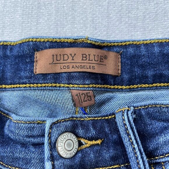 Judy Blue Skinny Fit Jeans Women's Size 1 / 25 Blue Denim Stretch Mid Rise - Picture 3 of 9